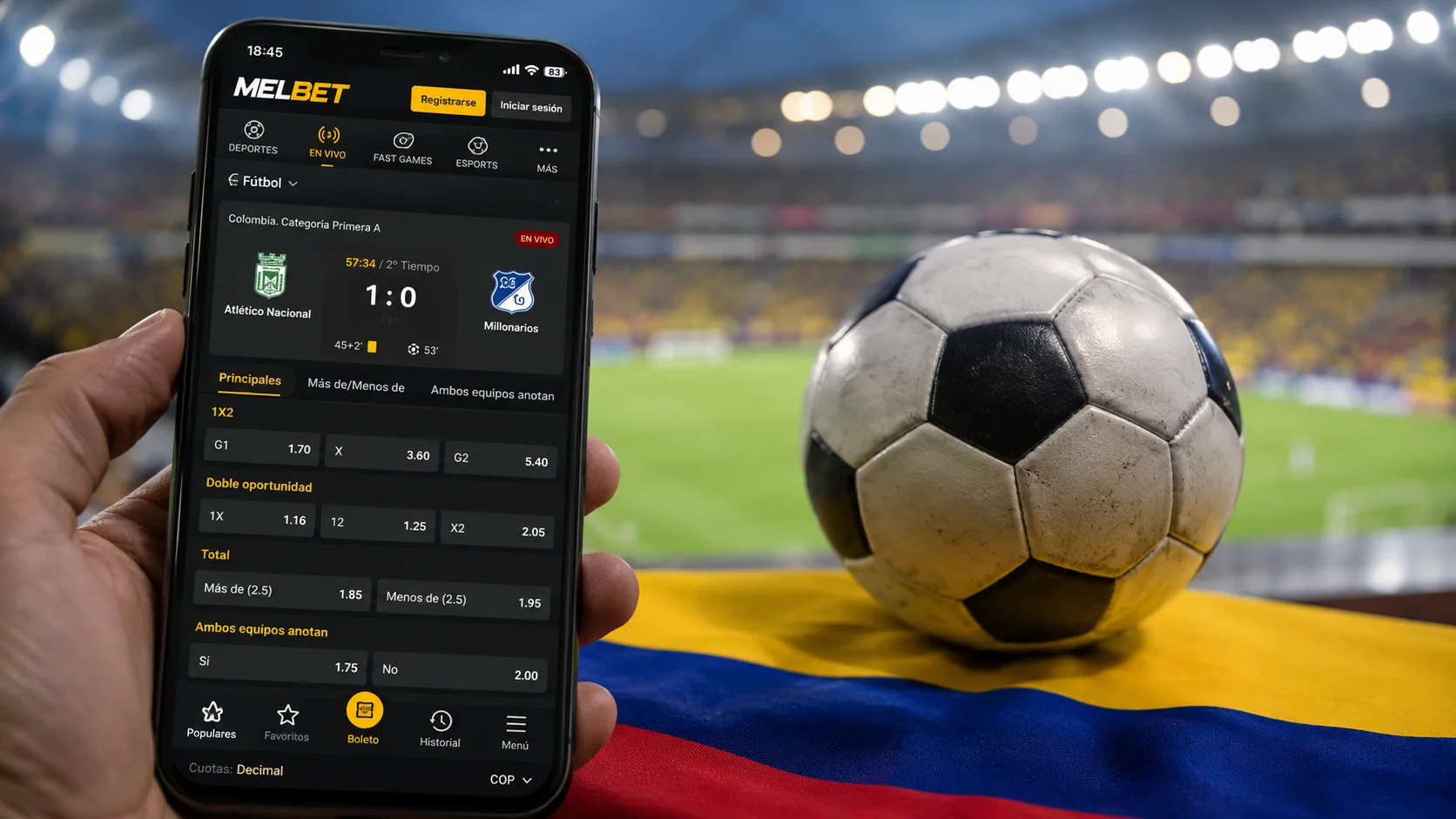 Apuestas de fútbol en MelBet