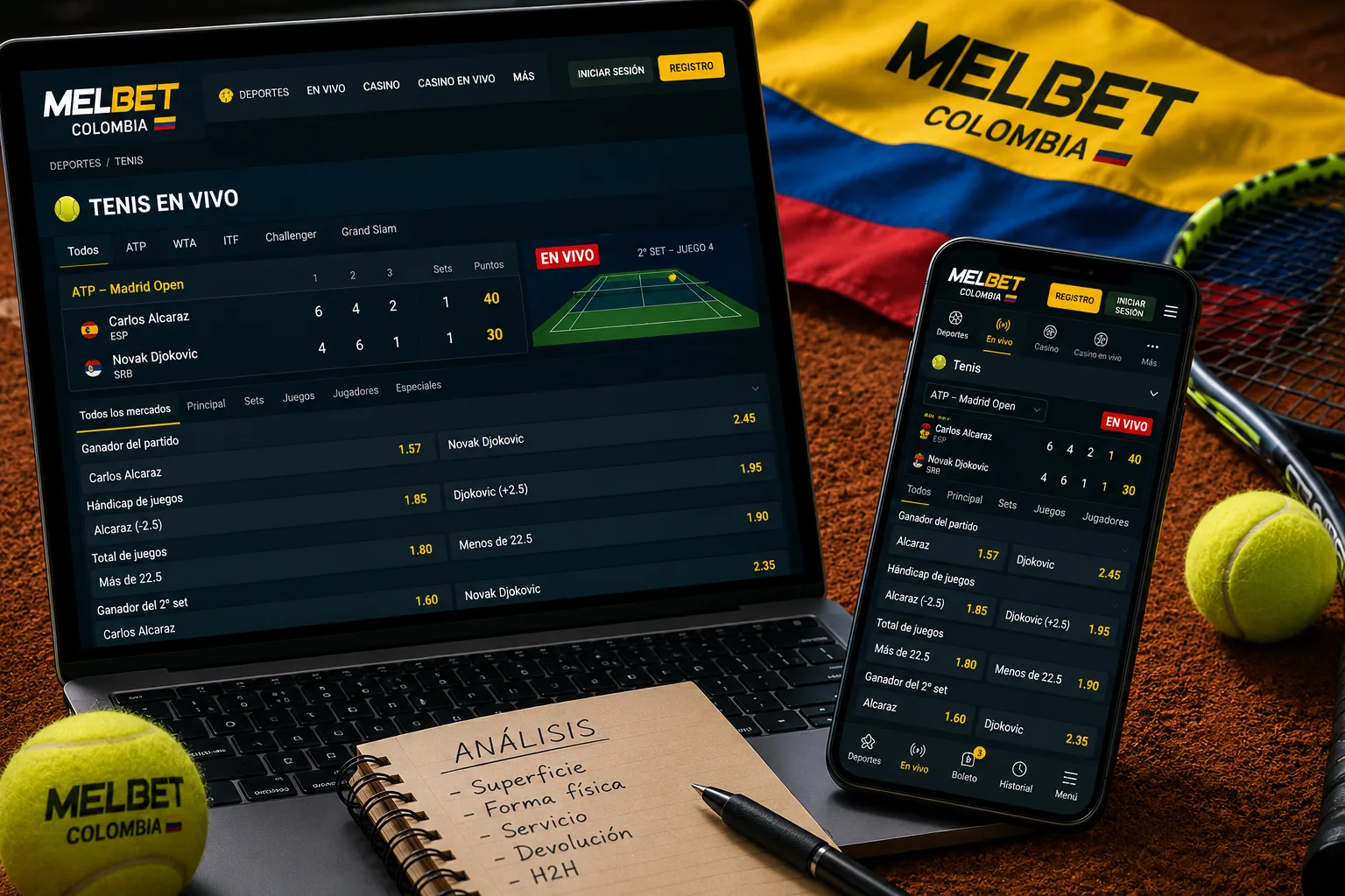 Apuestas de tenis en MelBet