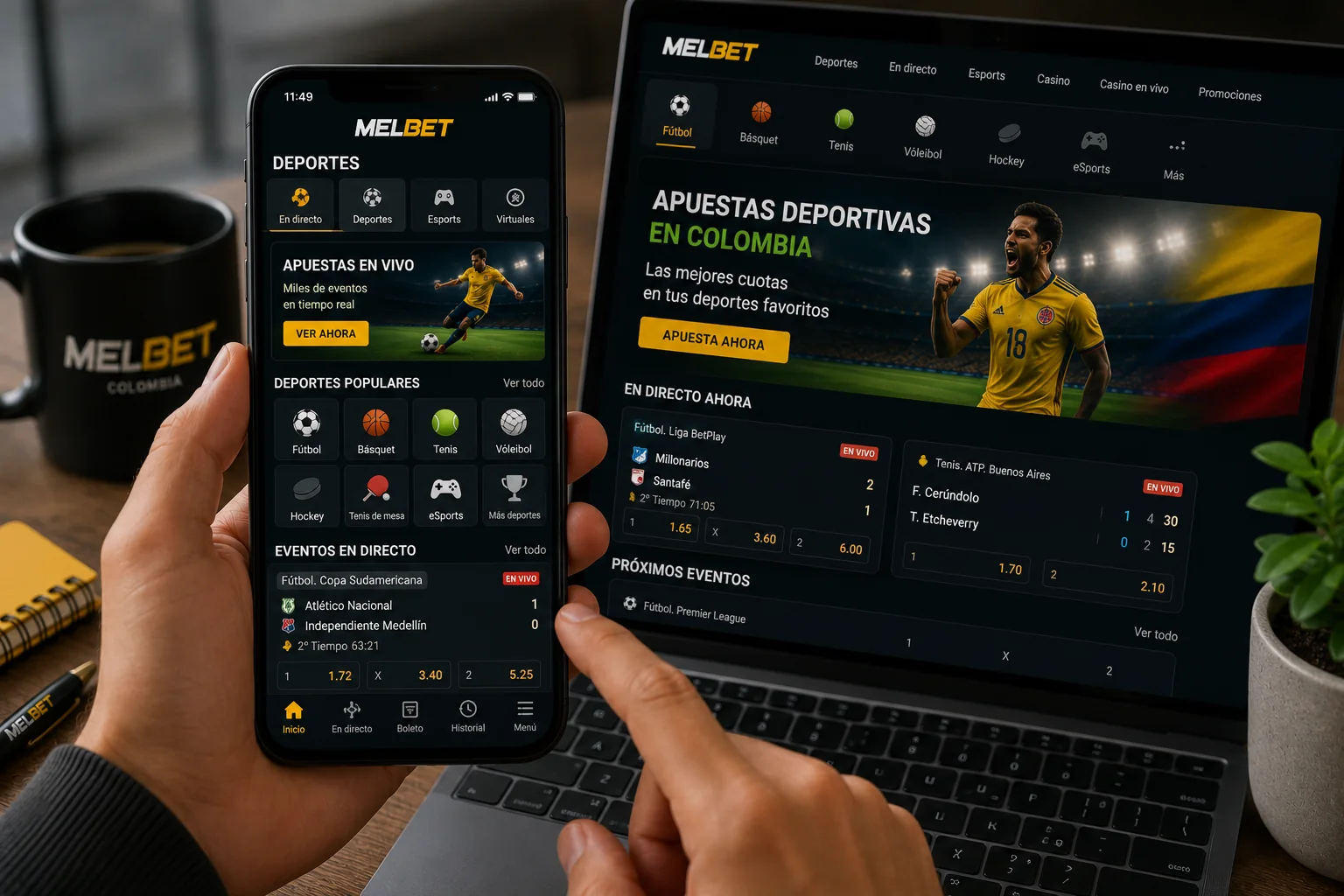 Apuestas deportivas MelBet en Colombia
