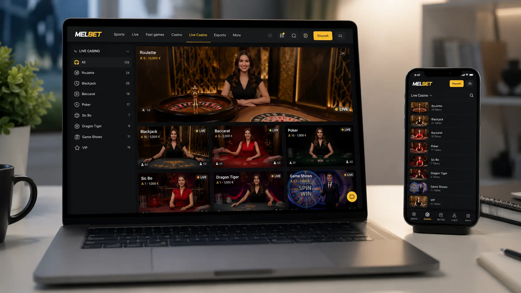 Casino online MelBet en Colombia