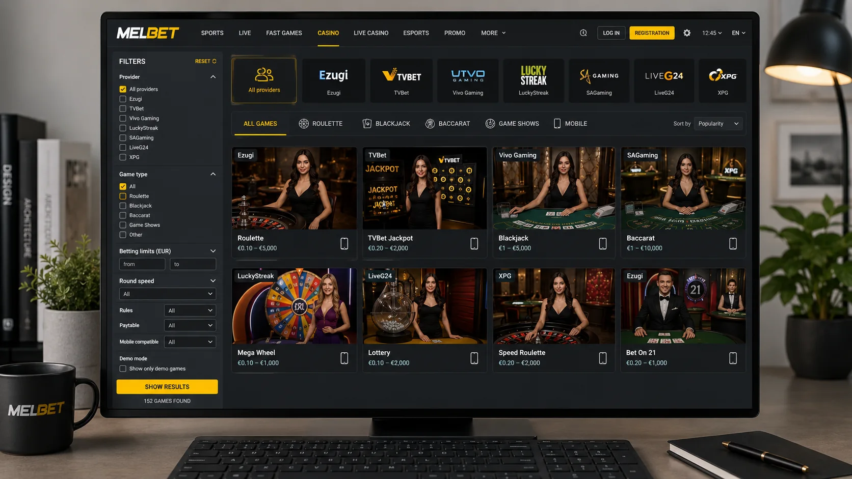 Casino online MelBet en Colombia