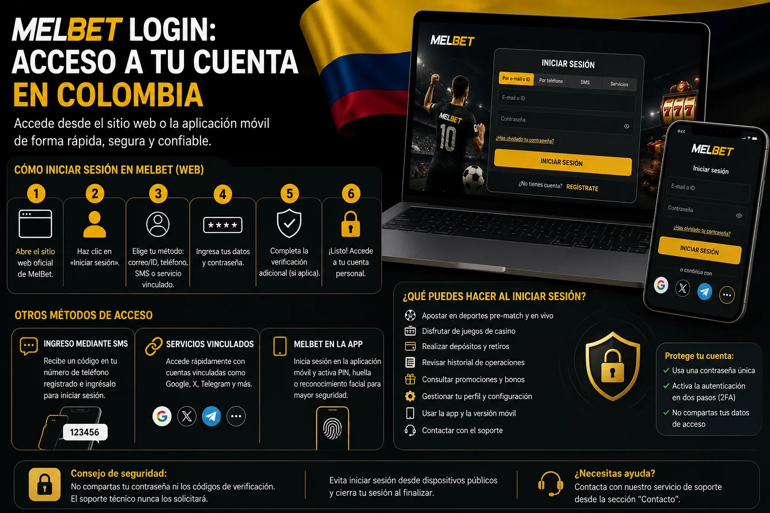 MelBet login: acceso a la cuenta en Colombia
